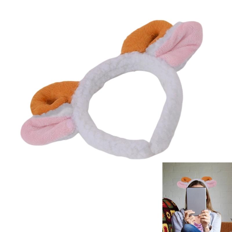 Sheep Costume Set Sheep Ears Tail Plush Animal Fancy Costume Kit Accessories for Kids Halloween Cosplay Accessories