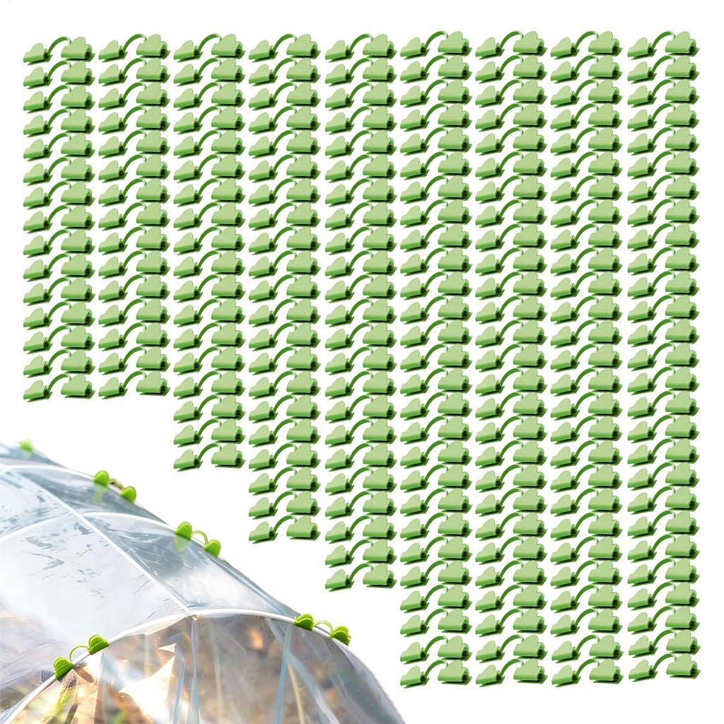 Greenhouse Clamps 200pcs Shading Net Film Row Cover Fixing Clips 6mm Garden Plant Support Hoops Connector Frost Cloth Fastener