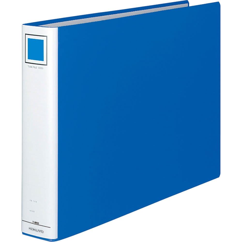 Kokuyo File Pipe Type File A3 Horizontal, 2 Holes, Holes, 500 Sheets, Blue-E653B