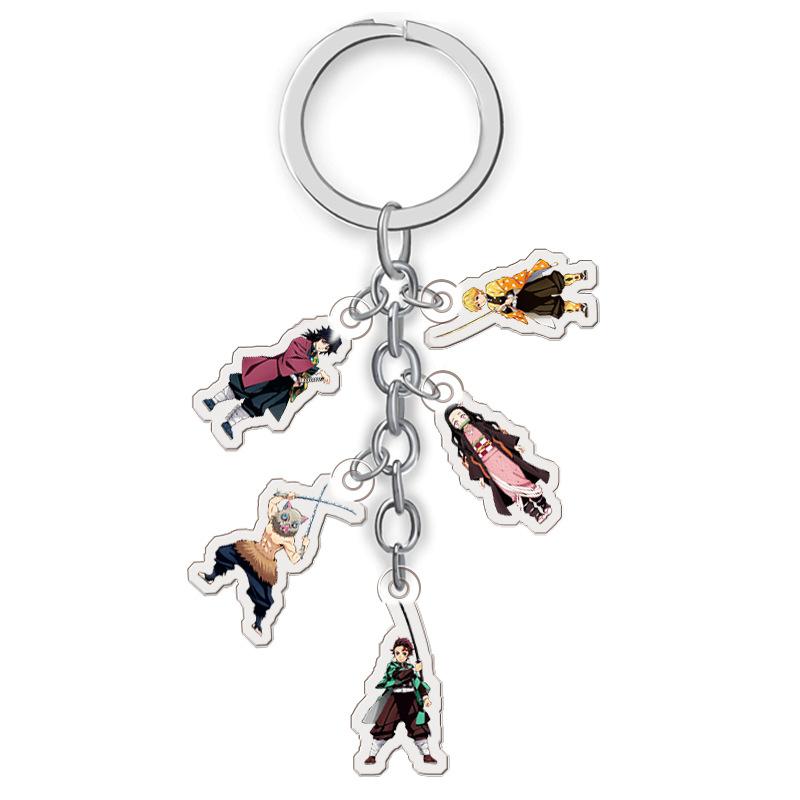 Anime Demon Slayer Acrylic Keychain Transparent Charm Manufacturer Direct Supply Multiple Styles Bulk Custom Beautiful Design