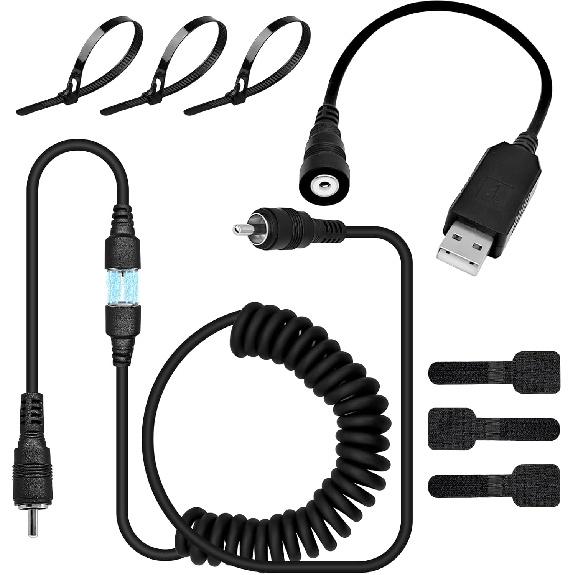 Magnetic Power Cord, Snowmobile Helmet Heated Shield Cord for Heated Most Electric Shields, Helmet, Visor Port