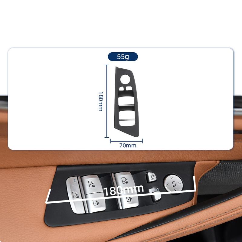 LHD Black Car Interior Front Door Window Lift Switch Button Panel Trim Cover Replace For BMW 5 Series G30 G31 F90 525i 530i 540i