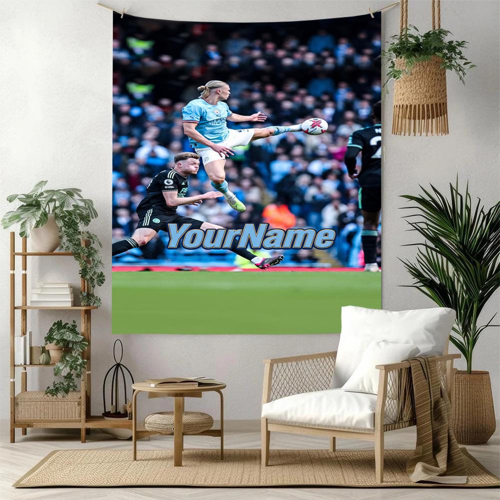 Haaland Egendefinert Ditt Navn Veggdekorasjon Teppe Kunst For Kjæledyrminne Bursdag Bryllupsfest Bakteppe Familiegave