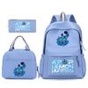 Kpop Korean Version Peripheral Printing Backpack Lunch Bag Casual Pencil Bag Primary And Secondary School Student Schoolbag Set