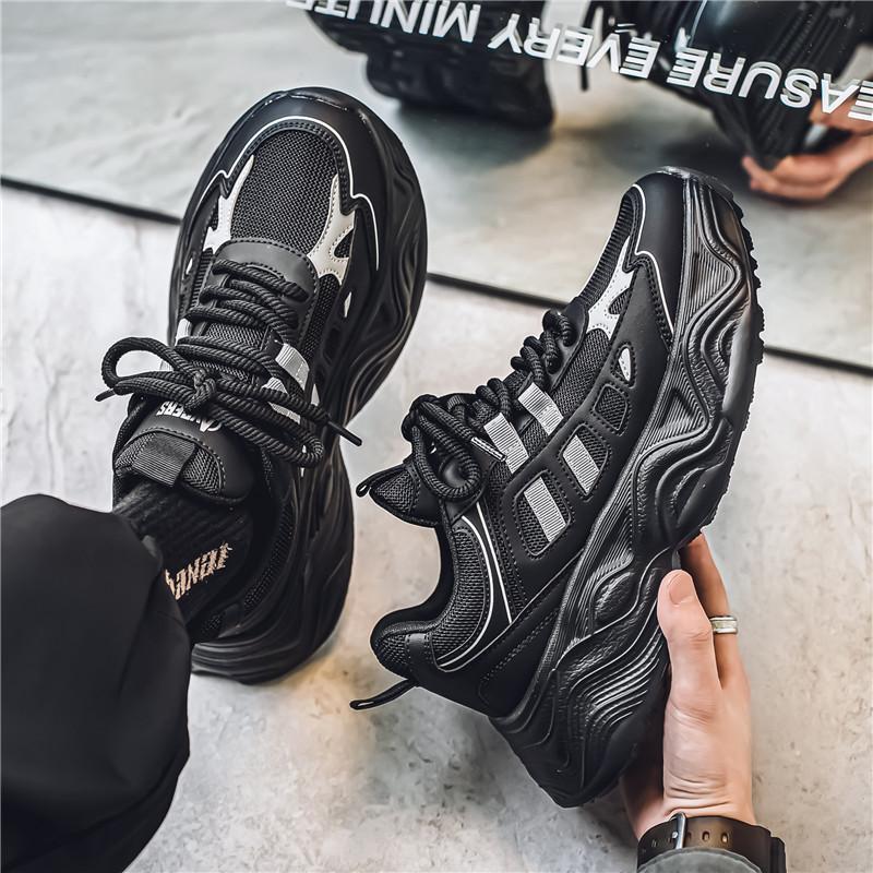 

Дышащие новые летние мужские модные кроссовки на платформе, универсальные трендовые спортивные и повседневные кроссовки, персонализированная мужская обувь 44