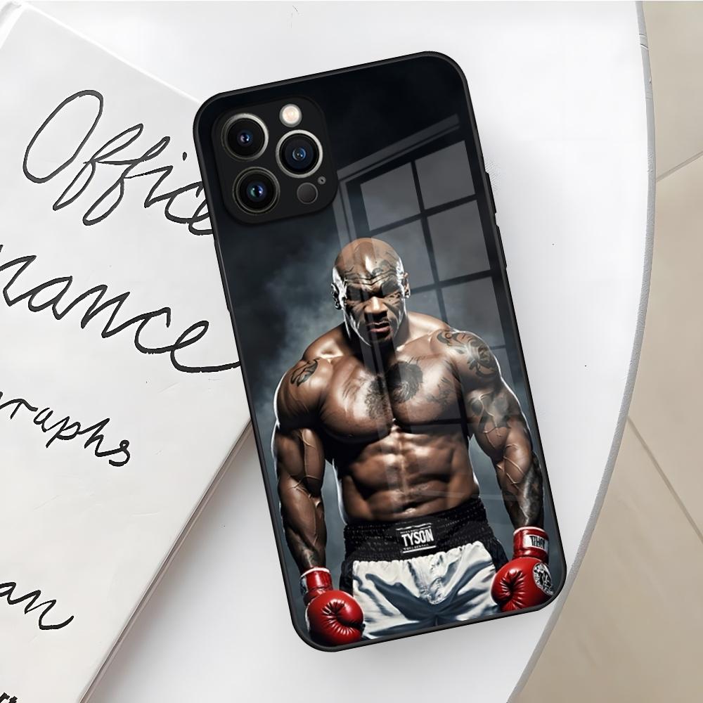 Mike Tyson Boxer Man Phone Case for Iphone 16 15 14 12 11 13 Pro Max Mini X Xr Xs Se 8 Puls glass Cover