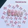 Pink Iridescent Aurora Bow Butterfly Nail Art Decorations Pack