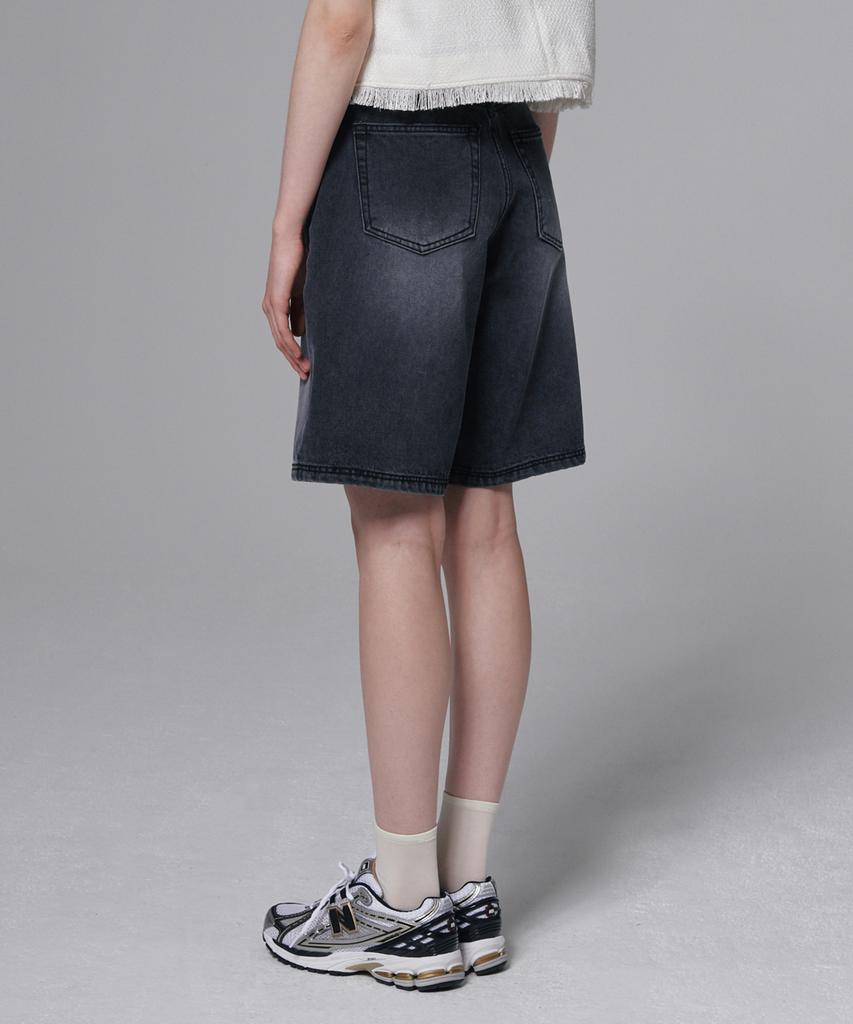 Aussel Bermuda Denim Jeans Dark Grey