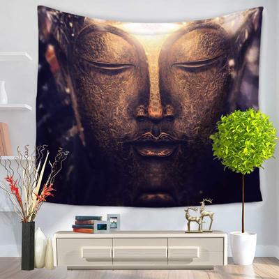 Buddha Statue Tapestry Twin Hippie Wall Hanging Bedspread Throw Cover Bohemian Beach Mat Table Cloths Home Decor For Bedroom
