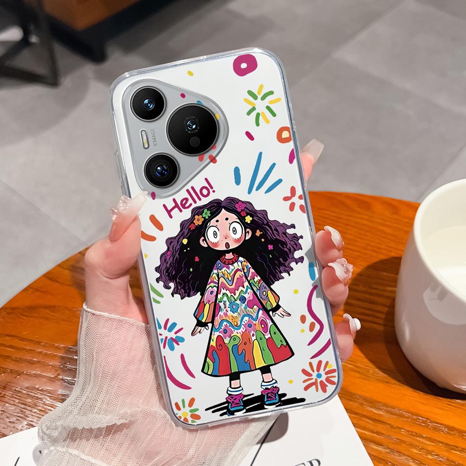 

For Huawei Pura 70 Pro Plus Ultra Case Lucky Flower Transparent Phone Funda For Huawei Pura 70Pro+ Soft Slim TPU Silicone Cover Huawei Pura 70 Pro
