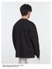 Yizhi Men's Spring Long Sleeve Crew Neck T-shirt with Hem Slit Design, Korean Style, Loose Fit