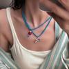 Vibrant Mushroom/Fish Beaded Necklace Casual Party Wear Clavicle Chain Stylish Accessory For Teens Ladies