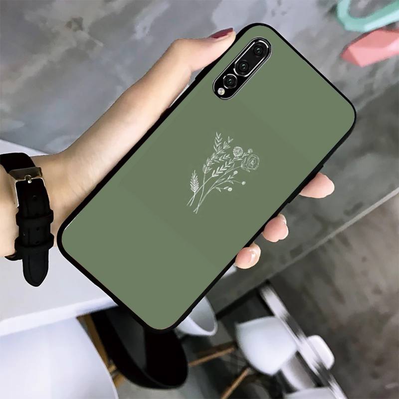 

Темно-зеленый чехол для телефона серии для Huawei G7 G8 P7 P8 P9 P10 P20 P30 Lite Mini Pro P Smart Plus Cove Fundas P Smart plus
