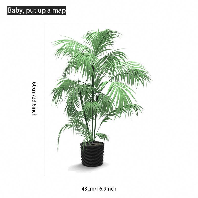 Simulation Of Green Plants Potted Art Wall Stickers For Bedroom Living Room Decoration Wall Decal