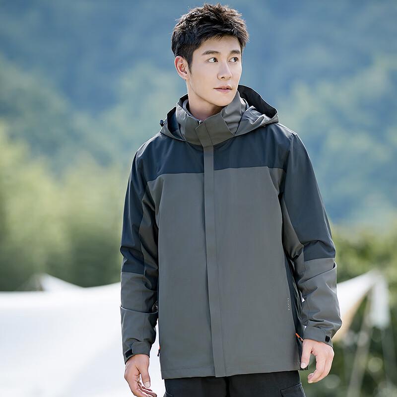 

FAPAI Men s 3-in-1 Outdoor Warm Hooded Jacket 2XL