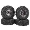 4pcs RC Crawler Rubber Tire Metal Wheel Hub Accessory Fit for 1 10 RC Car 2.2 Inch