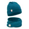 CZAPKA KOMIN KOMPLET DZIECIĘCY WIOSENNY CIENKA BAWEŁNA Morski 46-50 cm