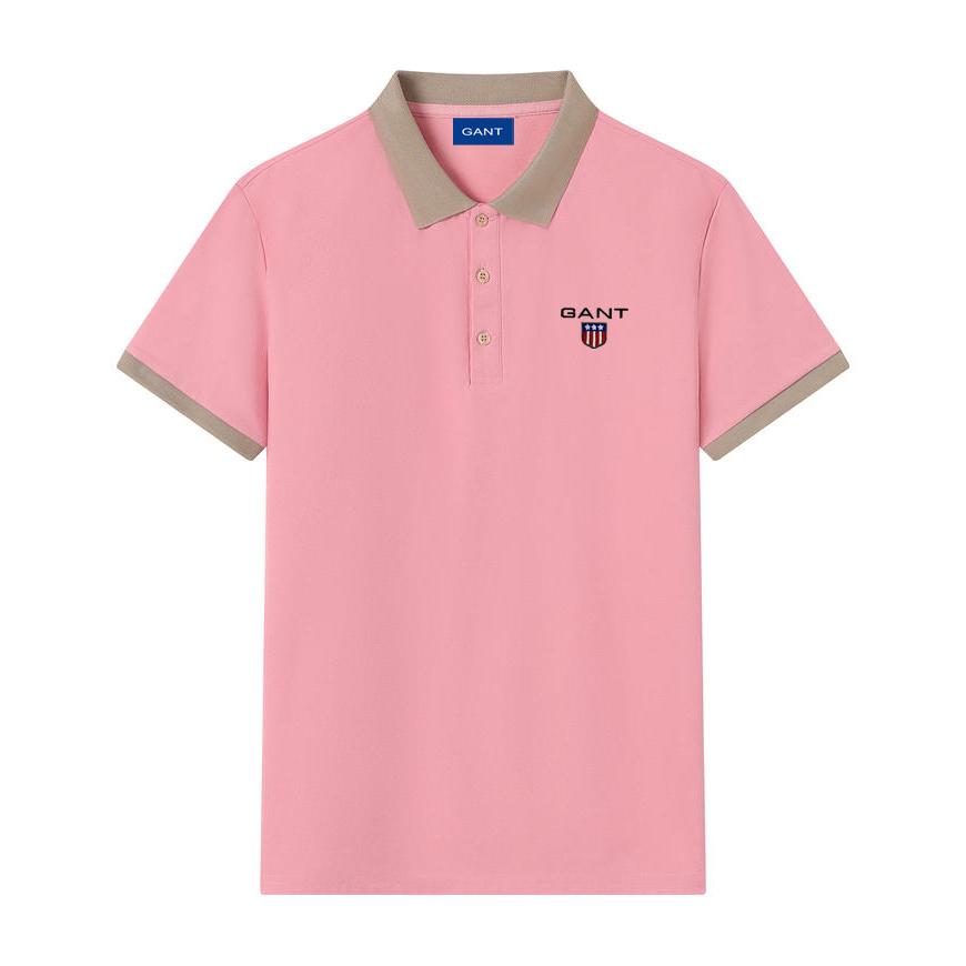 Gant 2025 Sommer Herre Ny Broderi Ensfarget Løs Hurtigtørkende Business Casual Poloskjorte