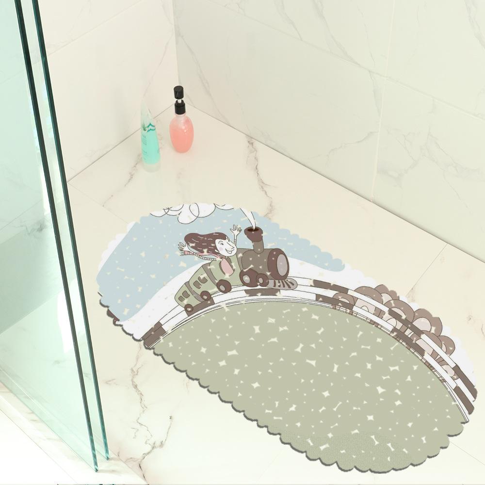 Beautiful Illustrations Balcony Bathroom Mat Hydrophobic Non-Slip Door Mat Swimming Pool Public Places Non-Slip Floor Mat