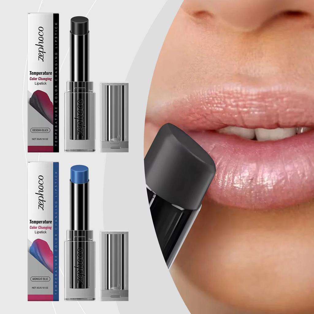 Temperature Color Change Lipstick Long Lasting Nourishing Moisturizing Exfoliating Gloss Non Sticky Discolore Lip Balm For Women
