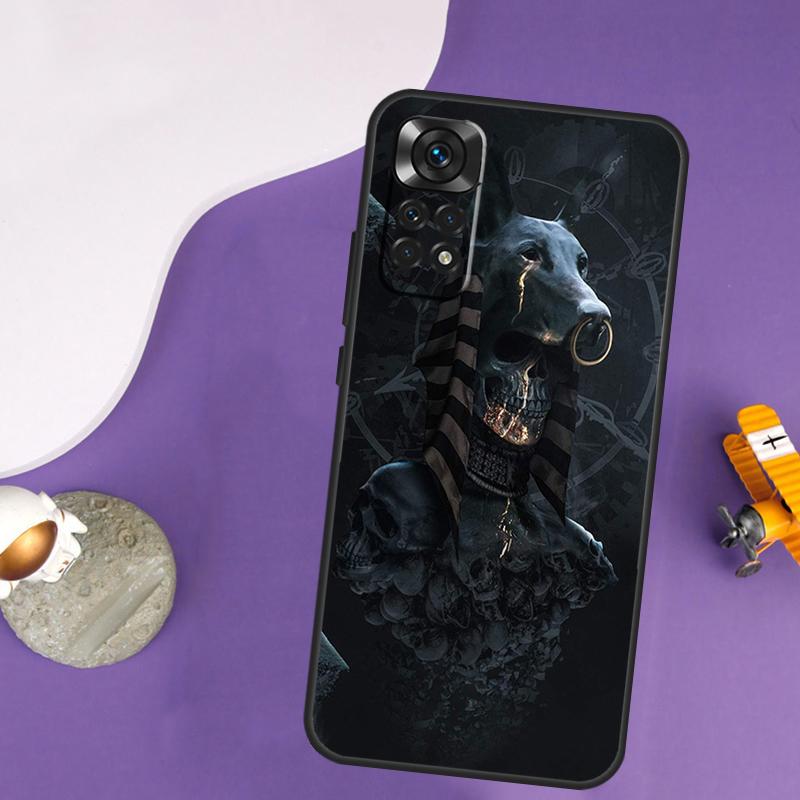 Egypt Nefertiti Anubis Ankh Case For Xiaomi Redmi Note 14 13 Pro 12 9 10 11 Pro 10S 11S 12S Redmi 14C 13C 10C 12C Cover