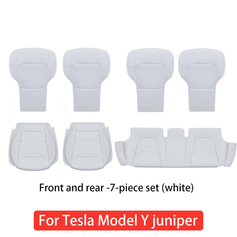 For Tesla Model Y 2025 2026 Juniper Ventilation Leather Seat Cover Cushion Breathability Comfortable Seat Interior Accessories