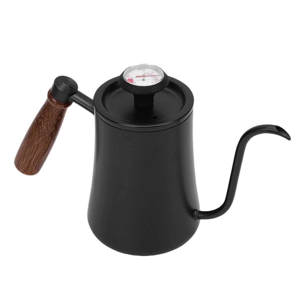 Tea Kettle with Thermometer 500ml 304 Stainless Steel Gooseneck Kettle Pour Over Coffee Pot Home Kitchen Water Boiler