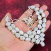 Rainbow Moonstone Gemstone Jewelry Handmade Necklace, 925 Solid Sterling Silver Adjustable Chain Necklace, For Engagement Gift