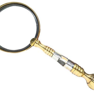 10X Large Solid Magnifying Glass with Bone & Brass Handle | Gifts for Boys Girls Dad Mom Seniors, Anniversary Birthday, Halloween Decor