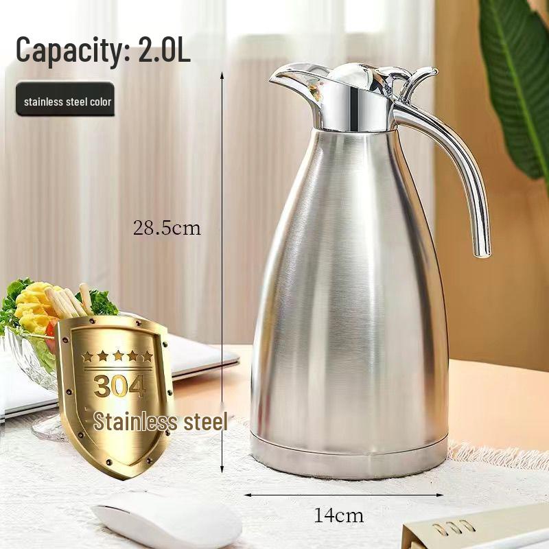 304 Stainless Steel Large Capacity Teapot Thermos Flask for Hotels and Restaurants