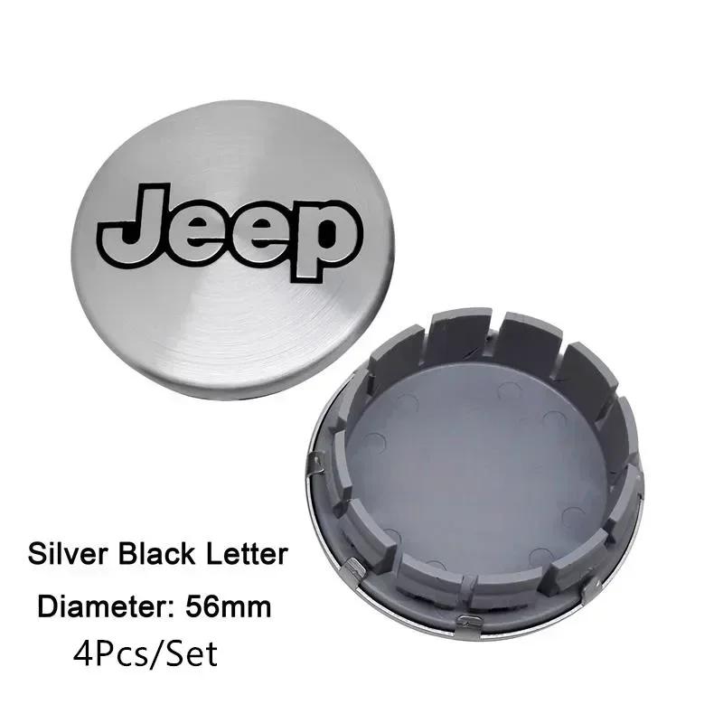 56/64mm Car Wheel Center Hubcaps Cover Badge for Jeep Tj Compass Grand Commander Cherokee Renegade Liberty Patriot Accessories