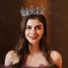 DIEZI 3 Colors Baroque Multicolor Crystal Crown Tiara For Women Girls Wedding Party 2025 New Luxury Elegant Bridal Hair Jewelry