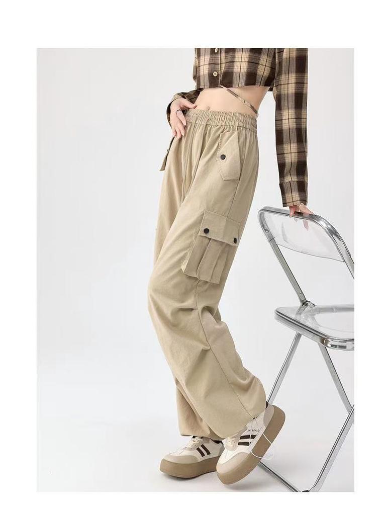 Women's High Waist Quick-Dry Parachute Pants: Summer 2025 Trendy Casual Wide Leg Sportswear