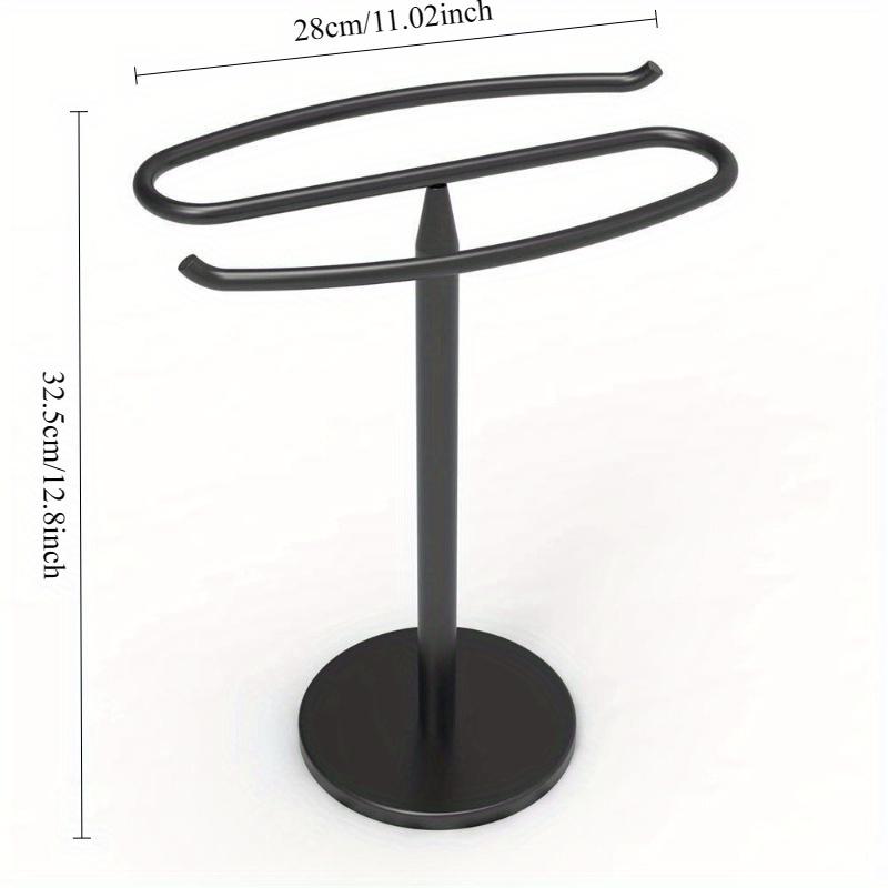 

Metal Countertop Hand Towel Holder Double Sided Stand for Bathroom and Vanity Hand Towels and Small Guest Towels Counter