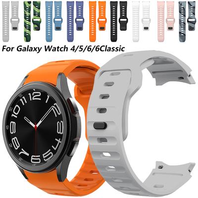 Samsung Galaxy Watch 6 44mm 40mm Bileklik için Silikon Kayış Samsung Galaxy Watch 5/5pro 45mm/4/4 classic 46mm 42mm/6 Classic 47mm 43mm bant