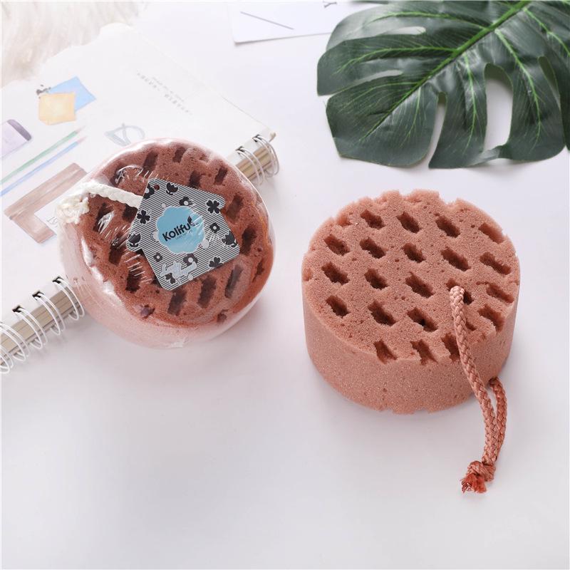 Small Honeycomb Bath Sponge for Kids and Adults - Solid Color