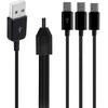 Multi USB C Sync Cable, 3 in 1 Charging Cord with 3 Type-C Male Plug for Mobile