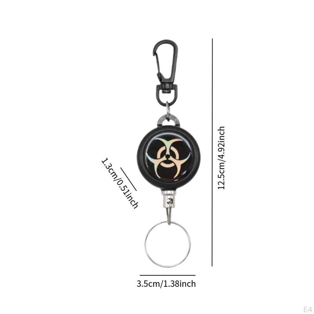 Retractable Keychain Holder Lightweight Multipurpose Key Chain Clip Keyring for Backpack Bags Purse