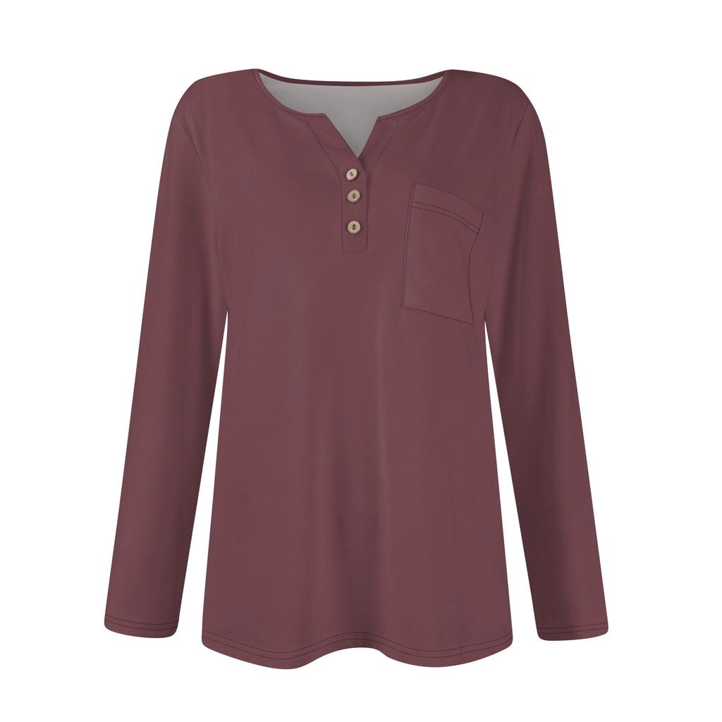 Damska koszulka z krótkim rękawem, zapinana na guziki, z długim rękawem, codzienna, weekendowa, modna, podstawowa, dekolt w serek, regularna góra z kieszenią