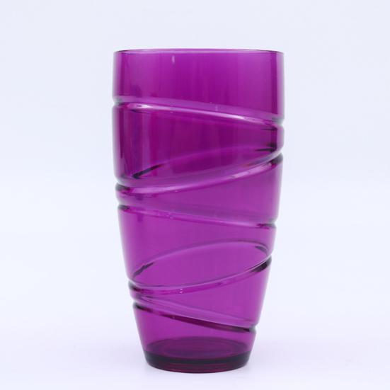 4Pcs Plastic Tumblers Set Reusable Tumbler Glasses with Swirl Design Stackable Water Cups for Garden Picnics Camping BBQs Parties