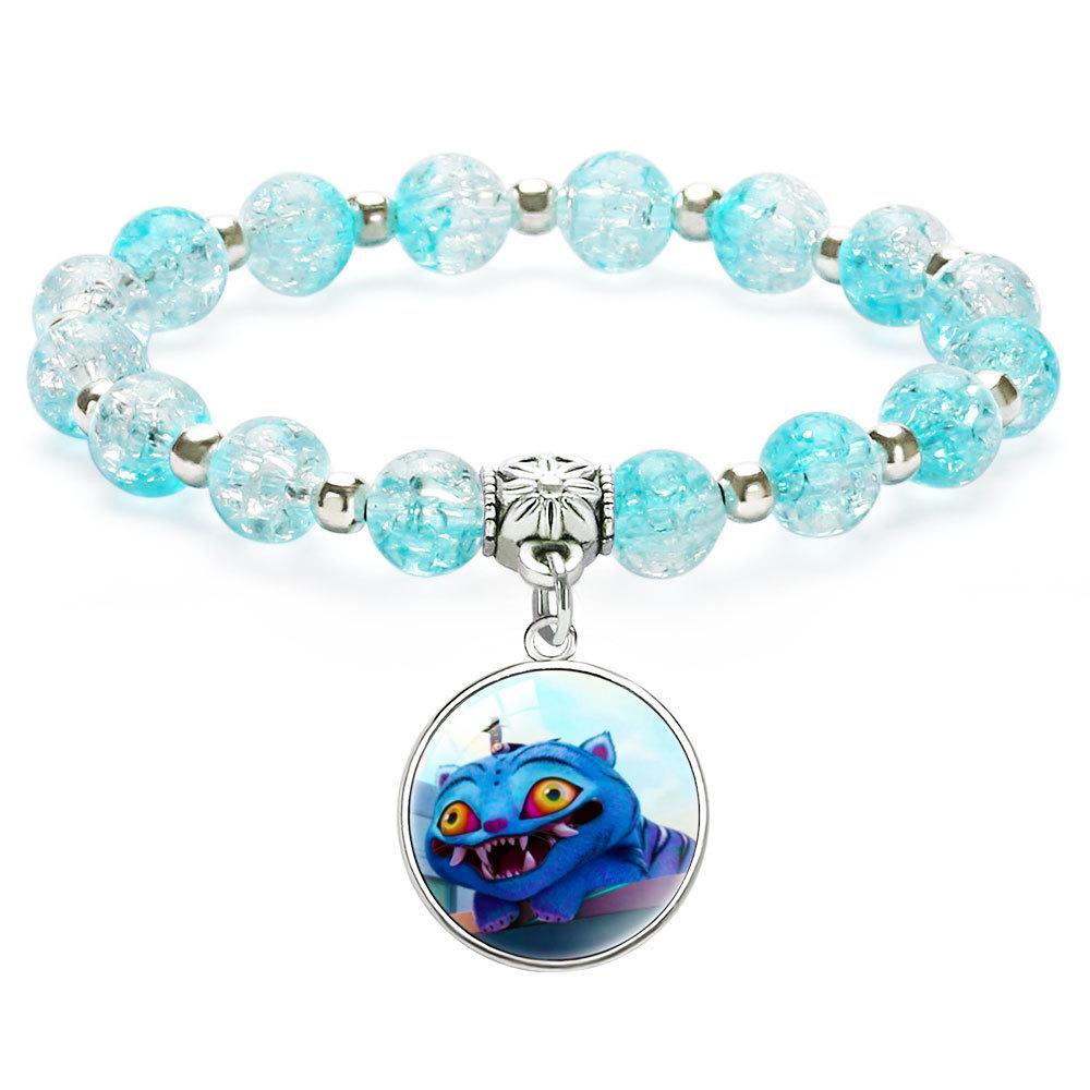 

Fashion Kids Rumi Zoey Mira Beaded Pendant Ice Crack Inlaid Gemstone Bracelet 16mm