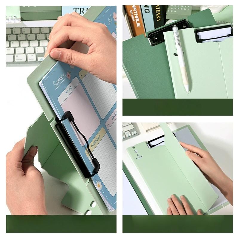 Clipboard Foldable, Folder Clipboard Plastic Clipboards with Profile Clip,File Folder Storag Clipboards for A3 A4 Paper
