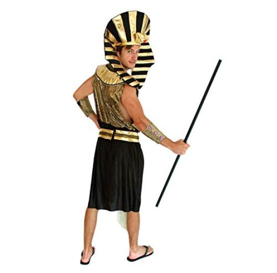Pharaoh Cosplay Egyptian King Tutankhamun Adult Costume for Halloween Set of 2 Black and Orange Balloons [SCGEHA] Events,