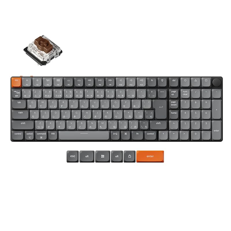 

[]Keychron K17 Max QMK/Launcher compatible wireless custom keyboard, 2.4GH/Bluetooth/wired compatible, JIS layout, RGB light, hot swap compatible, low