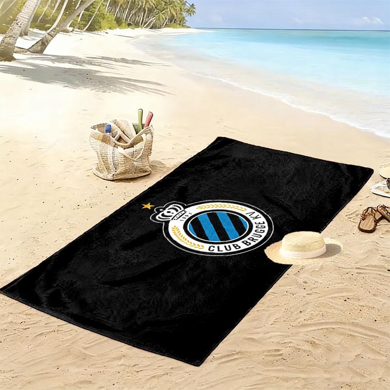 Asciugamano da Spiaggia Stampato Club Brugge K.V, Asciugamano Grande Morbido ad Asciugatura Rapida per Spiaggia Campeggio Nuoto
