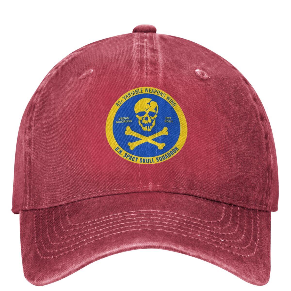 Vegas Macross Emblem Denim Baseball Cap Skull Outdoor Sports Trucker Hat Summer Unisex Men Casual SunProof Baseball Caps One Size