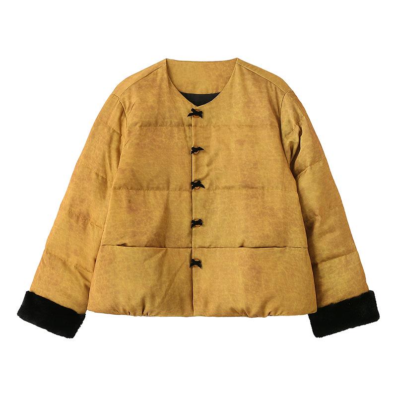 2024 Women's Small Loose Round Neck White Duck Down Jacket - Warm Winter Fashion Coat