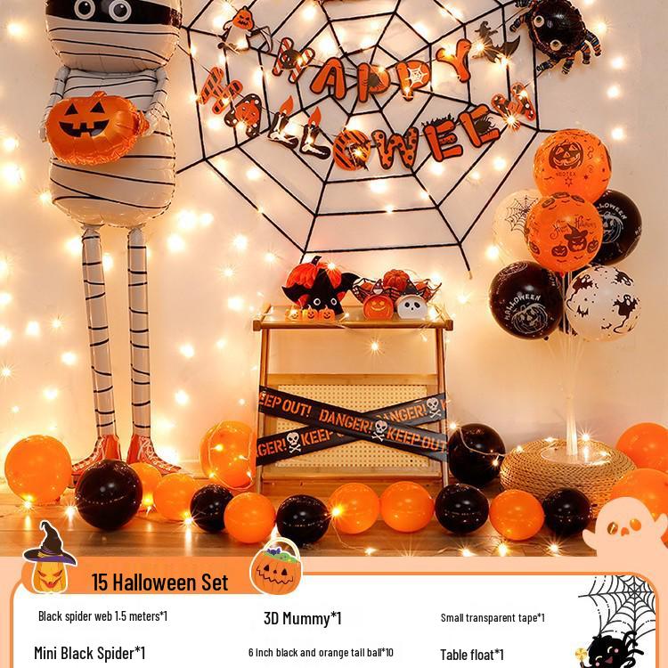 Halloween Balloon Decorations - Pumpkins, Ghosts, Bats, Skulls for Party Ambience