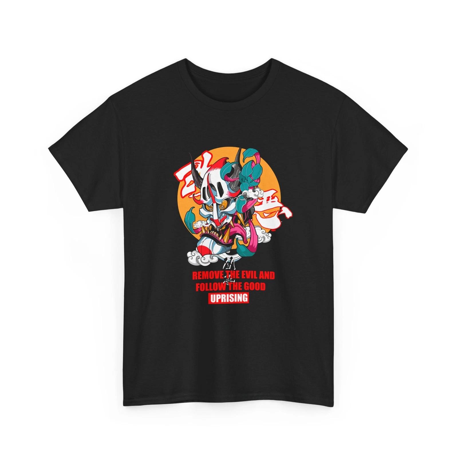 Retro Demon Character T-Shirt | Anime Masked Monster, Neon Streetwear, Cool Tee 2XL
