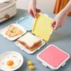 1pc Portable Sandwich Crisper Toast Storage Box Silicone Reusable Microwave Lunch Box Can Be Hung To Store Lunch Food Container